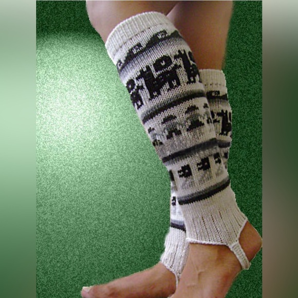 Peruvian Alpaca blend Unisex leg warmers. NWOT - Picture 5 of 5